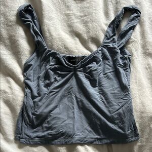 white fox cropped tank top